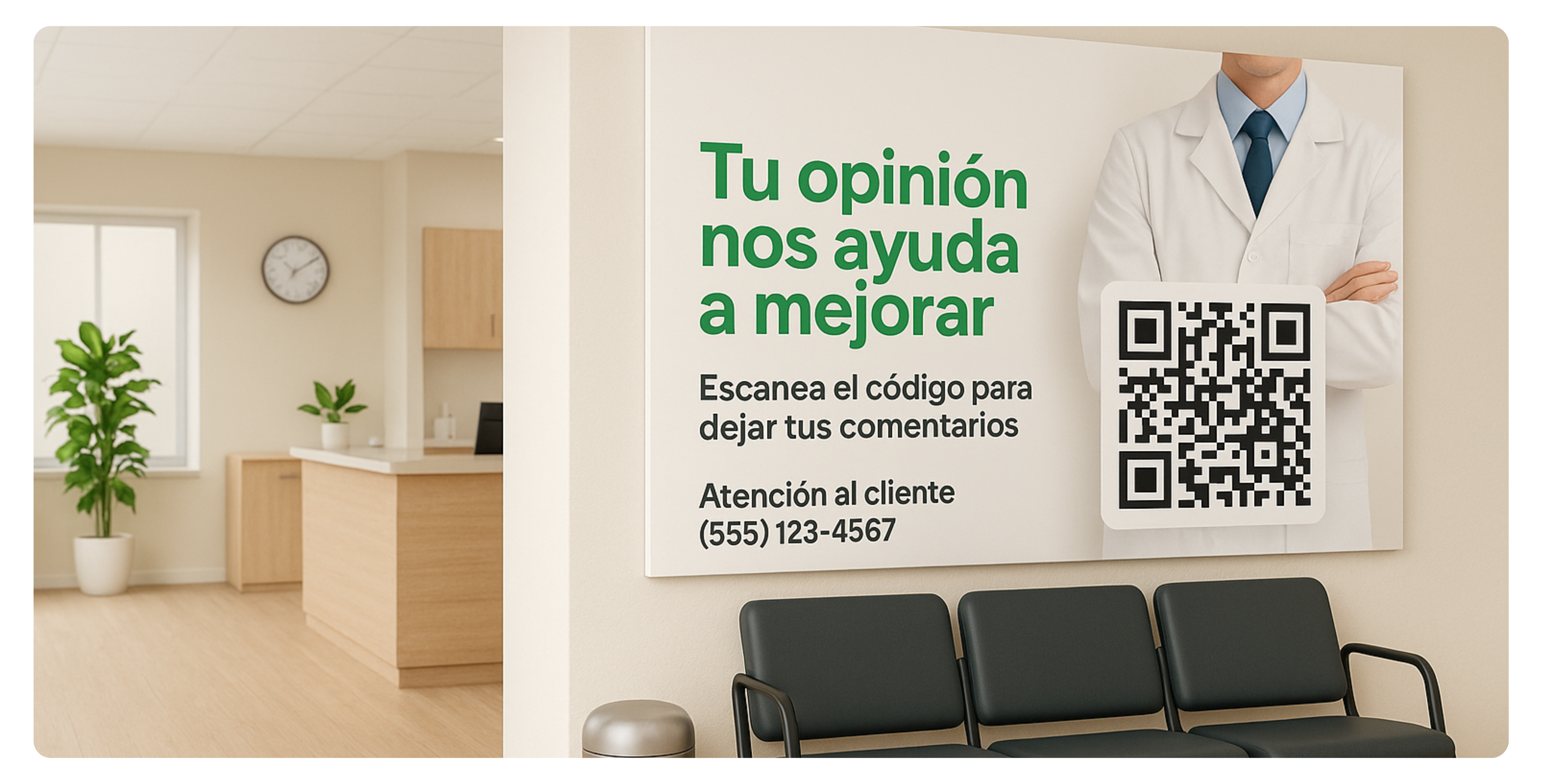 Códigos QR para na experiencia fluida en salas de espera